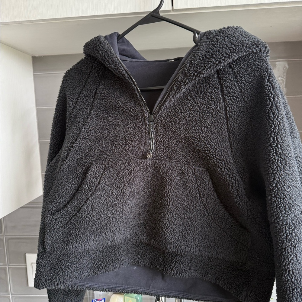 Cozy Black Lululemon Sherpa Hoodie